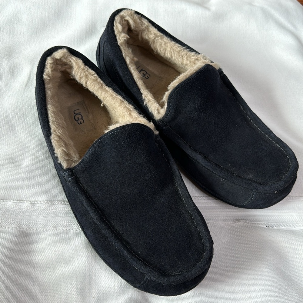 UGG Black Loafers with Cream Lining